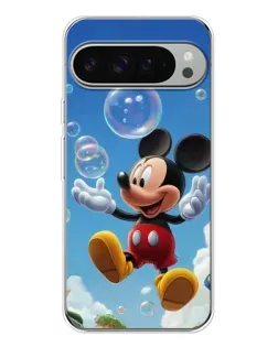 Чохол для Google Pixel 9 Pro XL з картинкою «Mickey та мильні бульбашки»