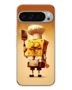 Чохол для Google Pixel 9 Pro XL з картинкою «Губка Боб кухар»