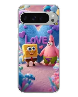 Чехол для Google Pixel 9 Pro XL с картинкой «Губка Боб Патрик»