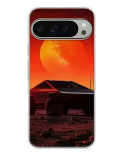 Чохол для Google Pixel 9 Pro XL з картинкою «Cybertruck на Марсі»