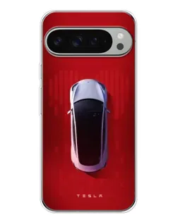 Чохол для Google Pixel 9 Pro XL з картинкою «Tesla Top View»