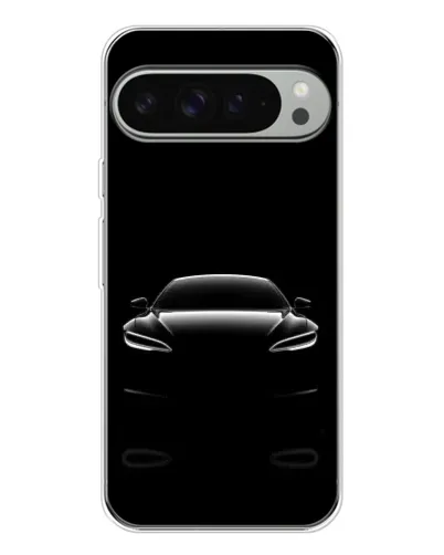 Чохол для Google Pixel 9 Pro XL з картинкою «Силует Tesla Night»