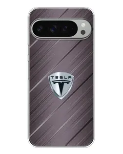 Чохол для Google Pixel 9 Pro XL з картинкою «Металева текстура Tesla»