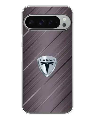 Чохол для Google Pixel 9 Pro XL з картинкою «Металева текстура Tesla»