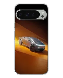 Чохол для Google Pixel 9 Pro XL з картинкою «Cybertruck у пустелі»