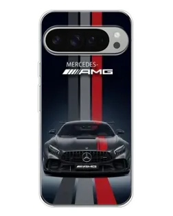 Чохол для Google Pixel 9 Pro XL з картинкою «Mercedes — білий карбон»
