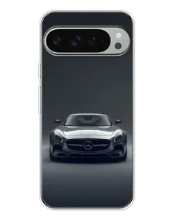 Чехол для Google Pixel 9 Pro XL с картинкой «Mercedes на черном»