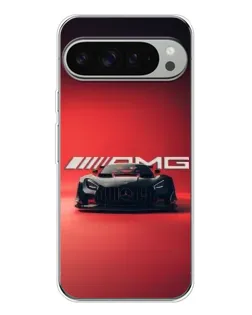 Чехол для Google Pixel 9 Pro XL с картинкой «Mercedes AMG — красная линия»