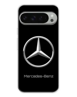 Чехол для Google Pixel 9 Pro XL с картинкой «Mercedes Silver Logo»