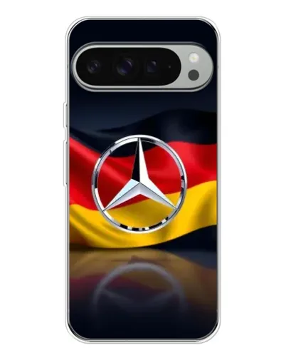 Чехол для Google Pixel 9 Pro XL с картинкой «Mercedes — флаг Германии»