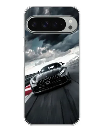 Чехол для Google Pixel 9 Pro XL с картинкой «Гоночный Mercedes AMG»