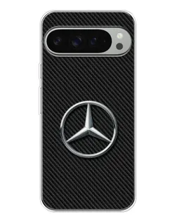 Чехол для Google Pixel 9 Pro XL с картинкой «Карбоновый Mercedes стиль»