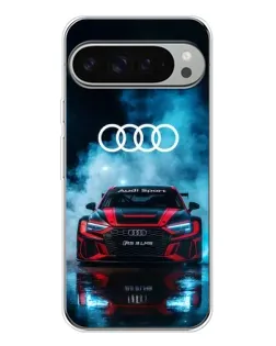 Чехол для Google Pixel 9 Pro XL с картинкой «Audi Sport — неон»