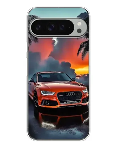 Чехол для Google Pixel 9 Pro XL с картинкой «Audi — закат»
