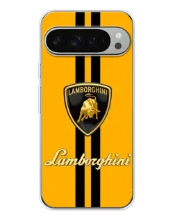 Чохол для Google Pixel 9 Pro XL з картинкою «Lamborghini Stripe жовтий»