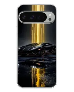 Чохол для Google Pixel 9 Pro XL з картинкою «Нічний Lamborghini драйв»
