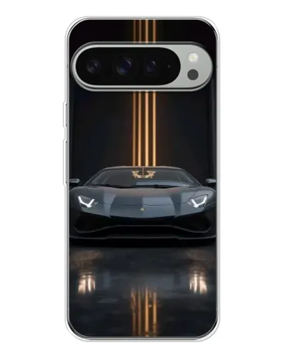 Чохол для Google Pixel 9 Pro XL з картинкою «Lamborghini золоті лінії»