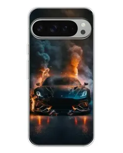 Чохол для Google Pixel 9 Pro XL з картинкою «Lamborghini димна естетика»