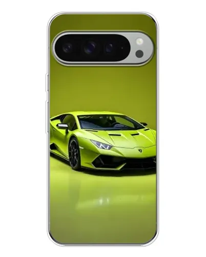 Чохол для Google Pixel 9 Pro XL з картинкою «Салатовий Lamborghini Huracan»