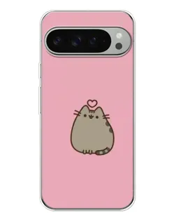 Чохол для Google Pixel 9 Pro XL з картинкою «Pusheen серце»