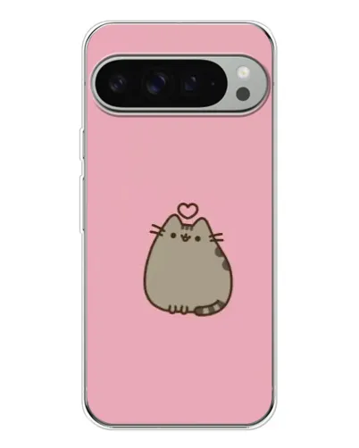 Чохол для Google Pixel 9 Pro XL з картинкою «Pusheen серце»