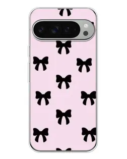 Чохол для Google Pixel 9 Pro XL з картинкою «Чорні банти Coquette»