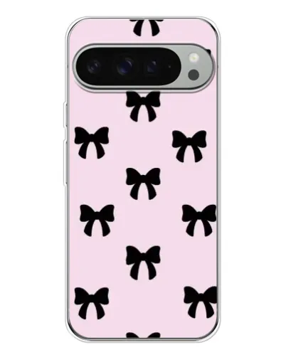 Чохол для Google Pixel 9 Pro XL з картинкою «Чорні банти Coquette»