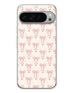 Чохол для Google Pixel 9 Pro XL з картинкою «Рожеві бантики Coquette»