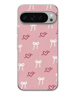 Чохол для Google Pixel 9 Pro XL з картинкою «Серця та банти»