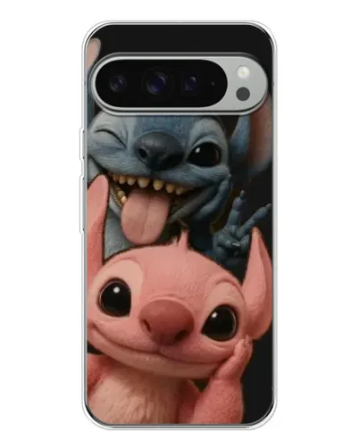 Чехол для Google Pixel 9 Pro XL с картинкой «Стич и Ангел»