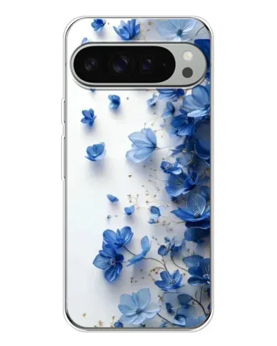 Чохол для Google Pixel 9 Pro XL з картинкою «Блакитний квітковий каскад»