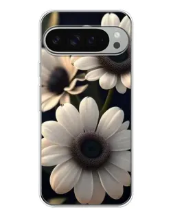 Чохол для Google Pixel 9 Pro XL з картинкою «Білі маргаритки макро»