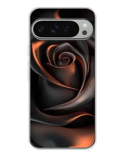 Чохол для Google Pixel 9 Pro XL з картинкою «Шовкова чорна троянда»