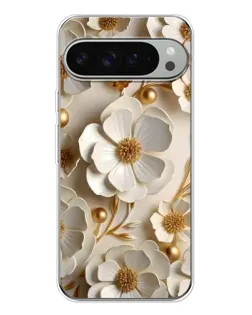Чохол для Google Pixel 9 Pro XL з картинкою «Білі паперові квіти»