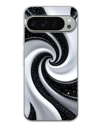 Чохол для Google Pixel 9 Pro XL з картинкою «Чорно-біла спіраль»