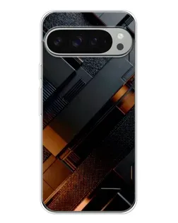 Чохол для Google Pixel 9 Pro XL з картинкою «Чорні геометричні блоки»