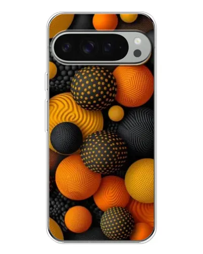 Чохол для Google Pixel 9 Pro XL з картинкою «Об'ємні помаранчеві сфери»