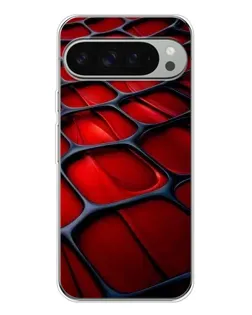 Чохол для Google Pixel 9 Pro XL з картинкою «Червона глянцева сітка»