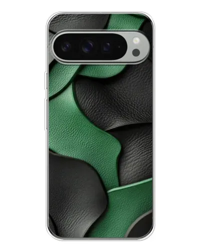 Чохол для Google Pixel 9 Pro XL з картинкою «Зелені шкіряні хвилі»