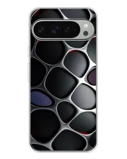 Чохол для Google Pixel 9 Pro XL з картинкою «Об'ємна темна решітка»