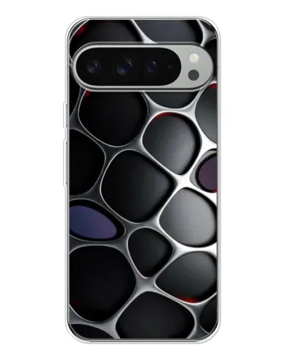 Чохол для Google Pixel 9 Pro XL з картинкою «Об'ємна темна решітка»