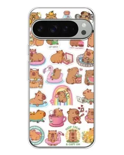 Чехол для Google Pixel 9 Pro XL с картинкой «Капибары набор»