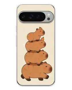 Чехол для Google Pixel 9 Pro XL с картинкой «Башня из капибар»