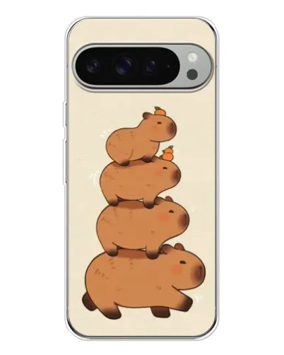 Чехол для Google Pixel 9 Pro XL с картинкой «Башня из капибар»