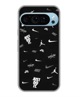 Чохол для Google Pixel 9 Pro з картинкою «Nike Black Pattern»