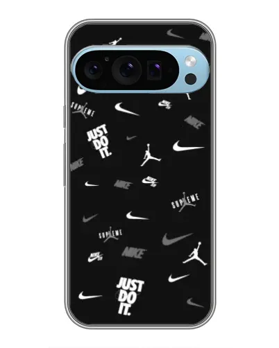 Чохол для Google Pixel 9 Pro з картинкою «Nike Black Pattern»