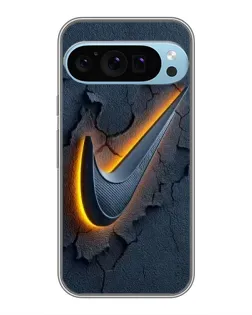 Чохол для Google Pixel 9 Pro з картинкою «Об'ємний логотип Найк»