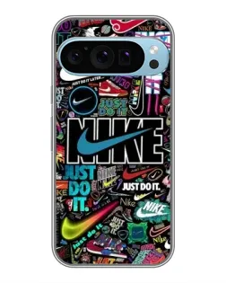 Чохол для Google Pixel 9 Pro з картинкою «Яскравий колаж Nike»