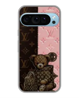 Чохол для Google Pixel 9 Pro з картинкою «Ведмедик у стилі LV»