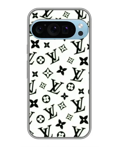 Чохол для Google Pixel 9 Pro з картинкою «Монохромний хаос LV»